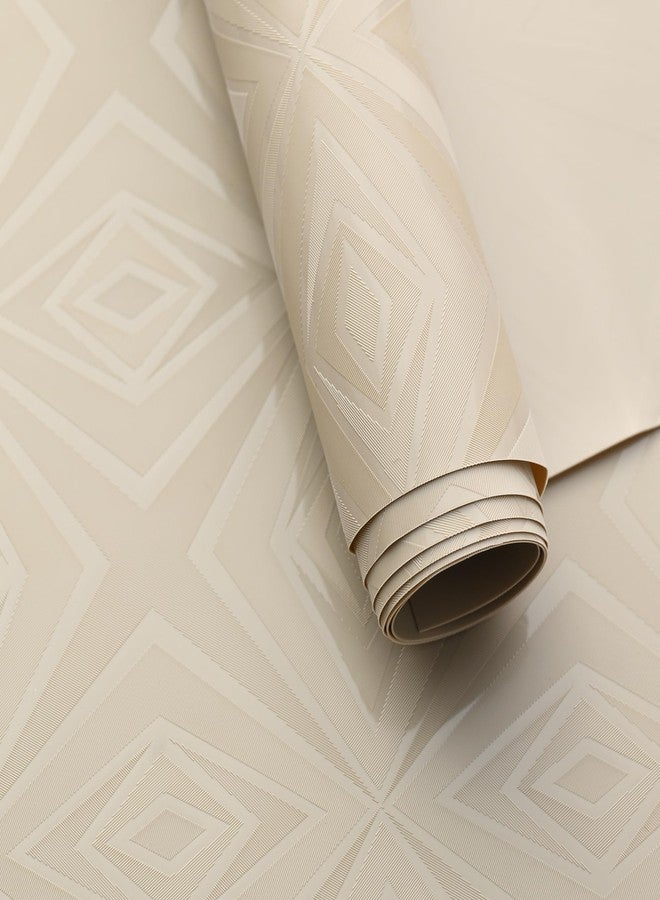 RichAxis Multi-Purpose Shelf Mats Roll - Fridge Liners, Kitchen Shelf Covers, Cupboard Sheets for Wardrobe & Drawers (Beige, 45X500) - Image 1